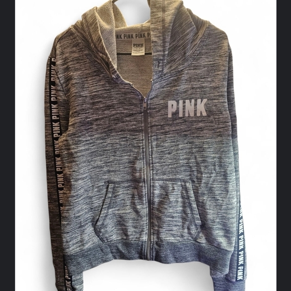 PINK Victoria's Secret Heathered Gray Hoodie - Picture 1 of 5
